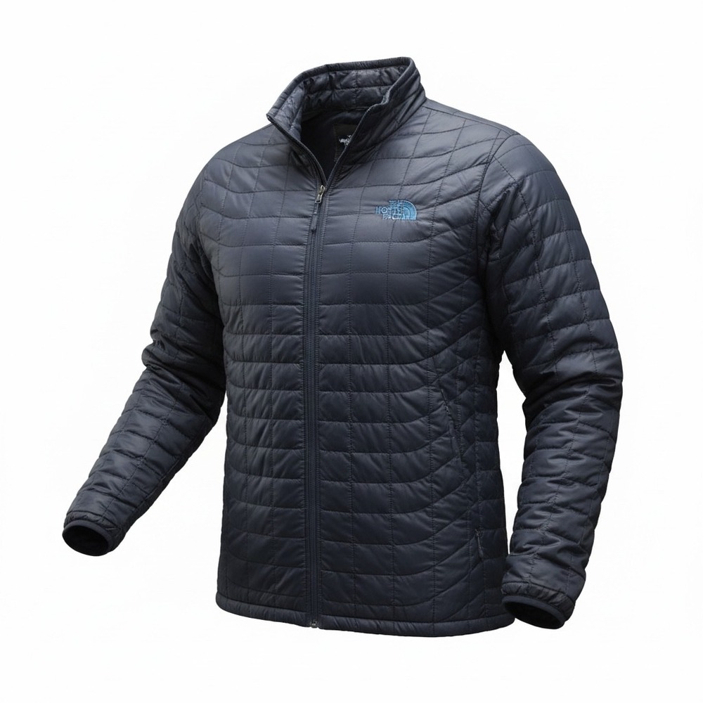 The North Face Mens ThermoBall Eco Quilted Puffer Jacket Navy Blue Large Tall